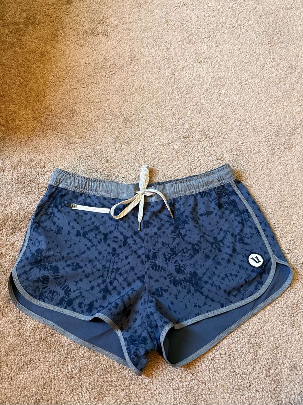 Womens Vuori Navy Shorts with Drawstring